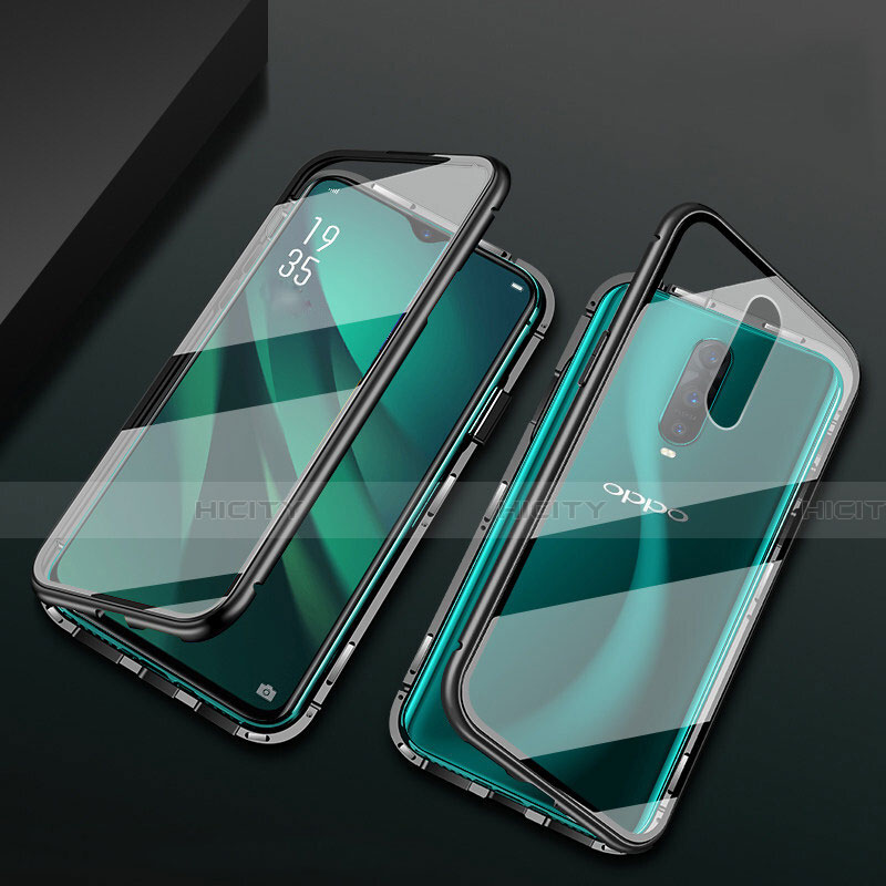 Custodia Lusso Alluminio Laterale Specchio 360 Gradi Cover T10 per Oppo R17 Pro