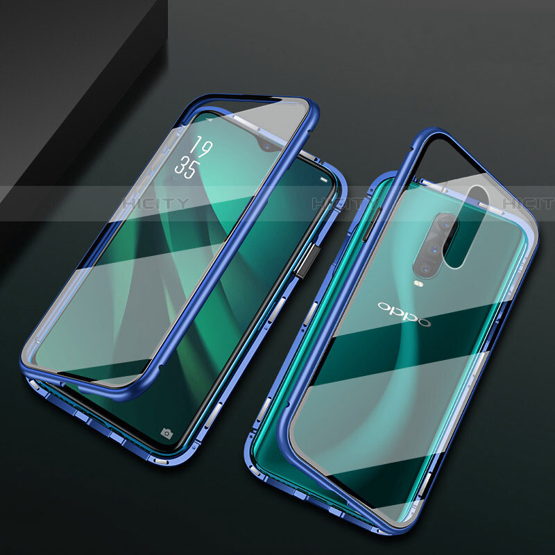 Custodia Lusso Alluminio Laterale Specchio 360 Gradi Cover T10 per Oppo RX17 Pro