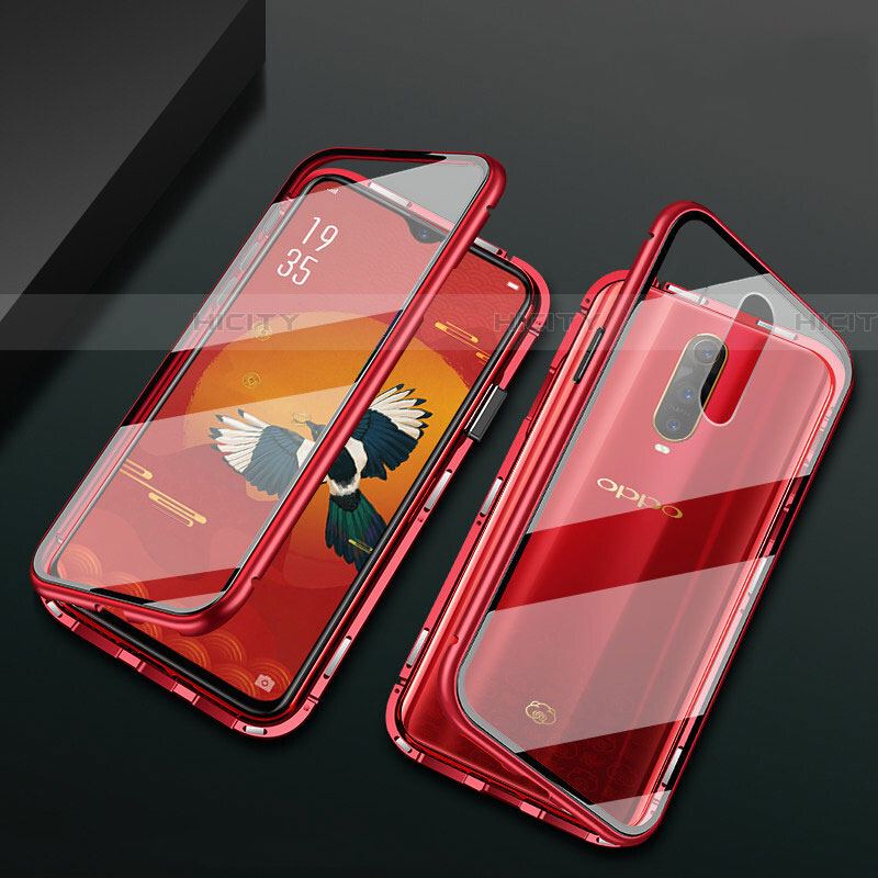 Custodia Lusso Alluminio Laterale Specchio 360 Gradi Cover T10 per Oppo RX17 Pro