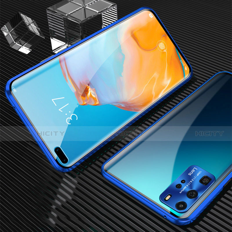 Custodia Lusso Alluminio Laterale Specchio 360 Gradi Cover T12 per Huawei P40 Pro