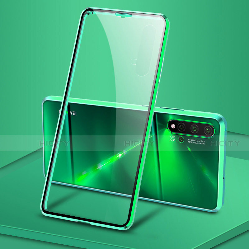 Custodia Lusso Alluminio Laterale Specchio 360 Gradi Cover T15 per Huawei Nova 5