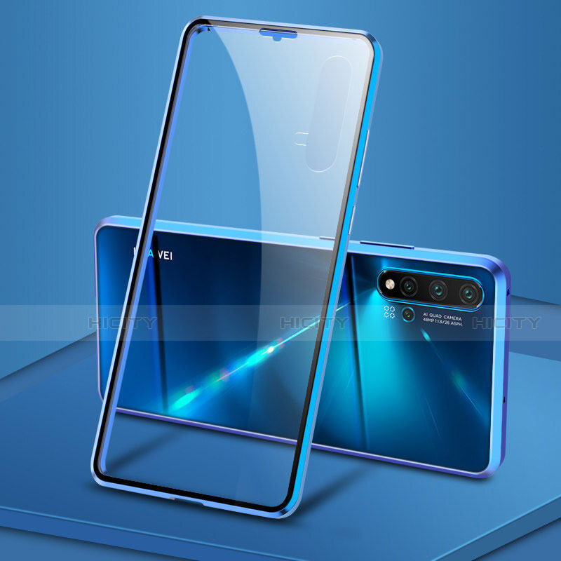 Custodia Lusso Alluminio Laterale Specchio 360 Gradi Cover T15 per Huawei Nova 5 Pro