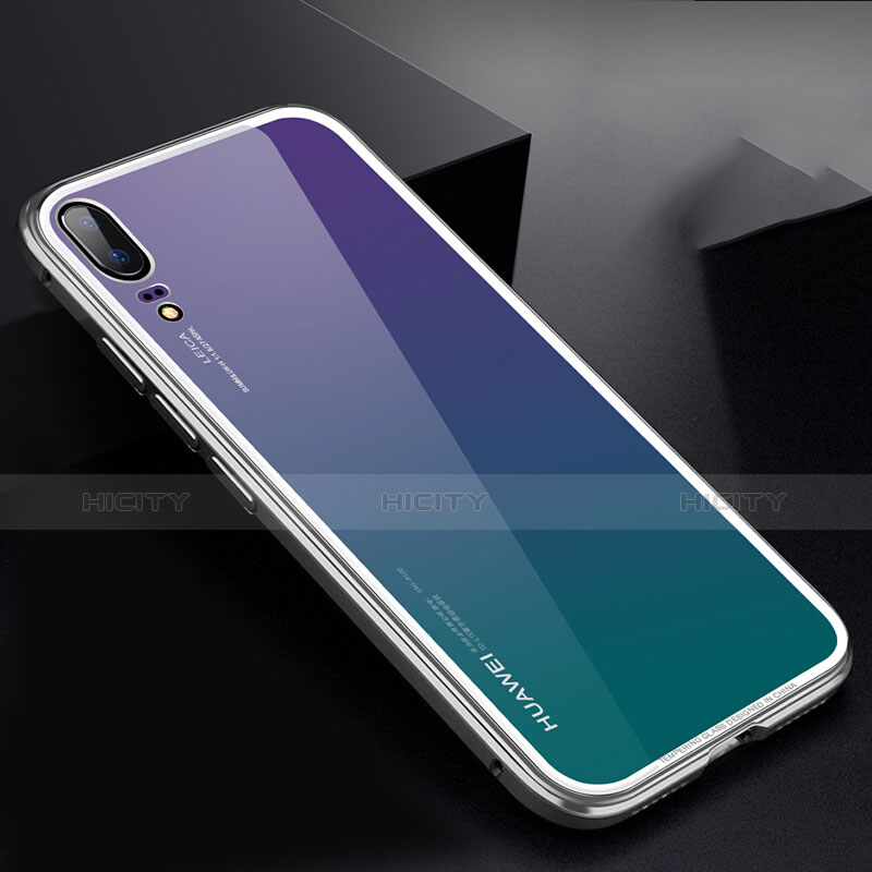 Custodia Lusso Alluminio Laterale Specchio Cover M01 per Huawei P20