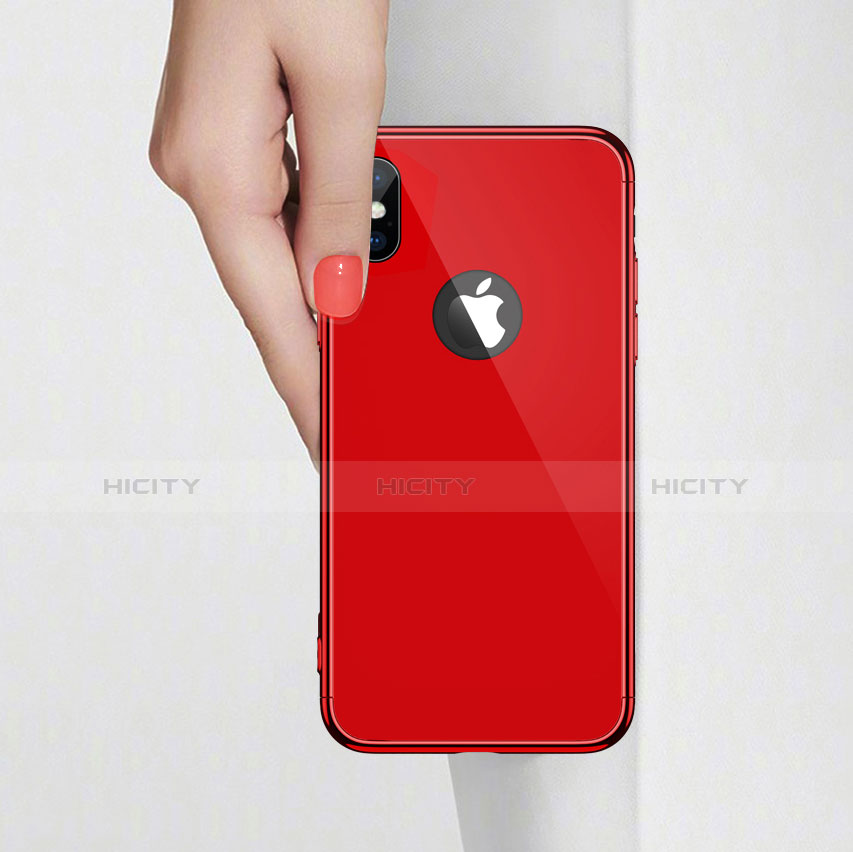 Custodia Lusso Alluminio Laterale Specchio Cover per Apple iPhone X