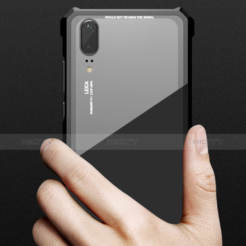 Custodia Lusso Alluminio Laterale Specchio Cover per Huawei P20