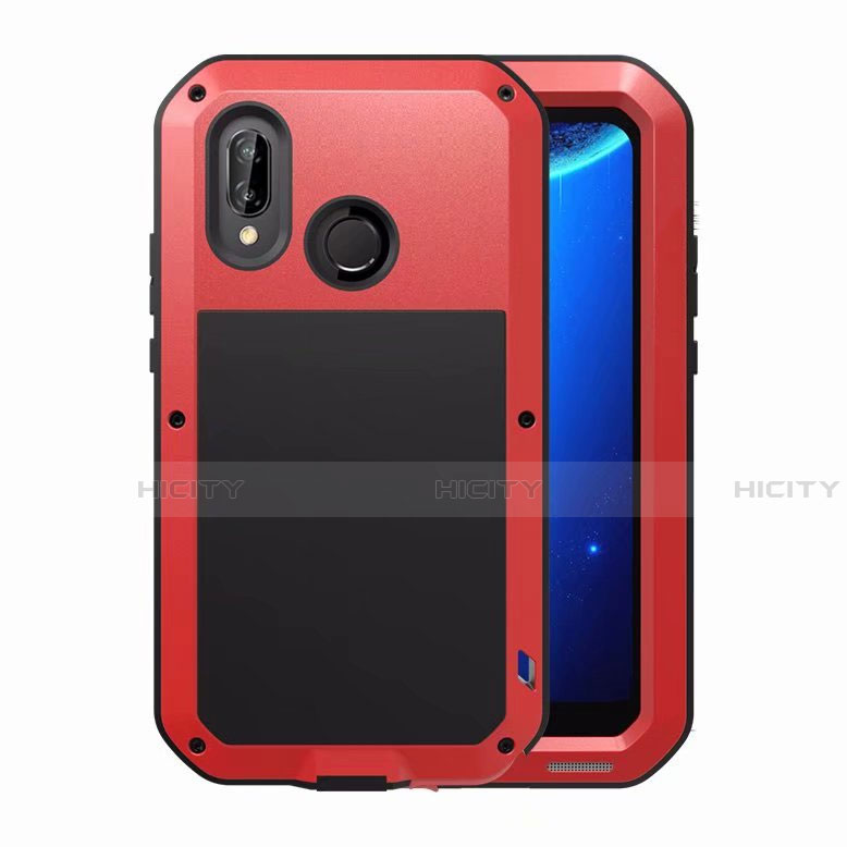 Custodia Lusso Alluminio Laterale Specchio Cover per Huawei P20 Lite