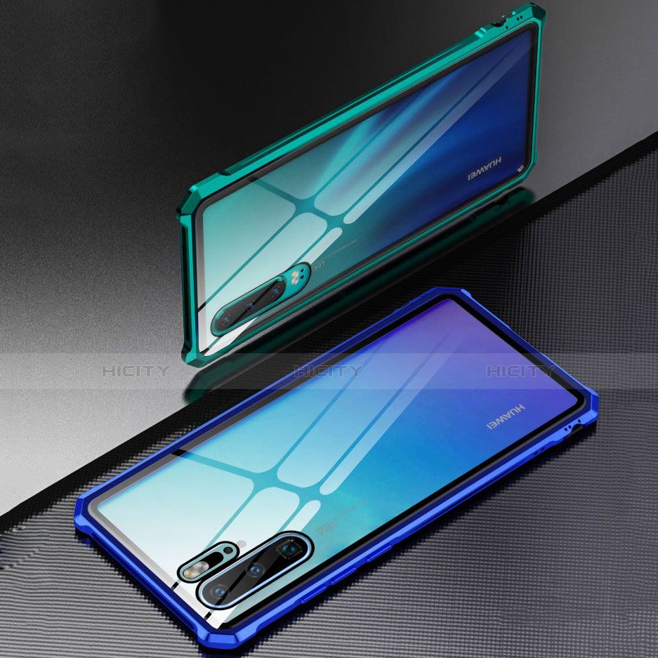 Custodia Lusso Alluminio Laterale Specchio Cover per Huawei P30 Pro New Edition