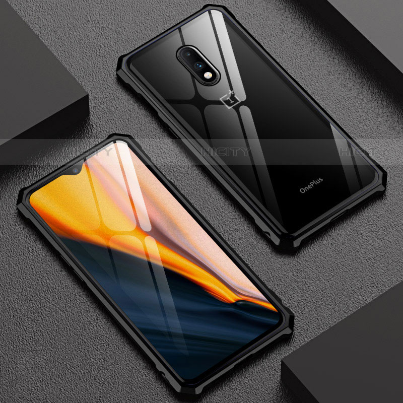 Custodia Lusso Alluminio Laterale Specchio Cover per OnePlus 7