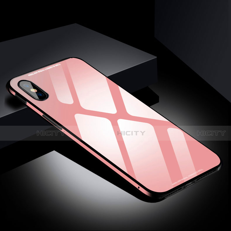 Custodia Lusso Alluminio Laterale Specchio Cover S01 per Apple iPhone Xs Max