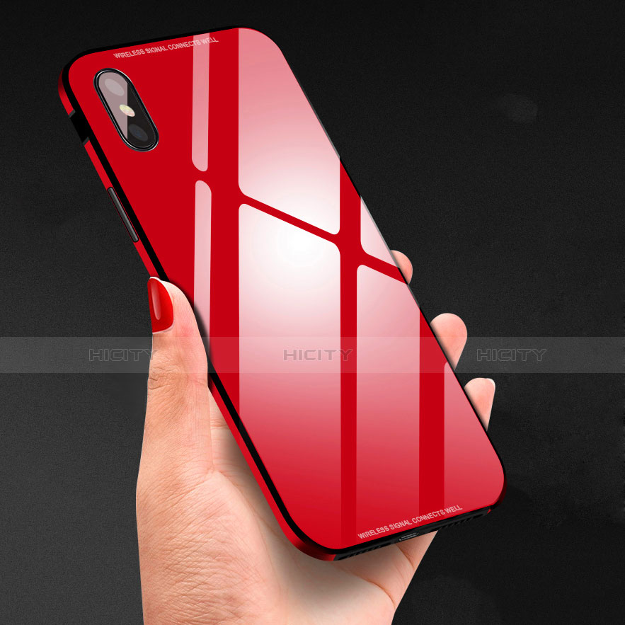 Custodia Lusso Alluminio Laterale Specchio Cover S01 per Apple iPhone Xs Max