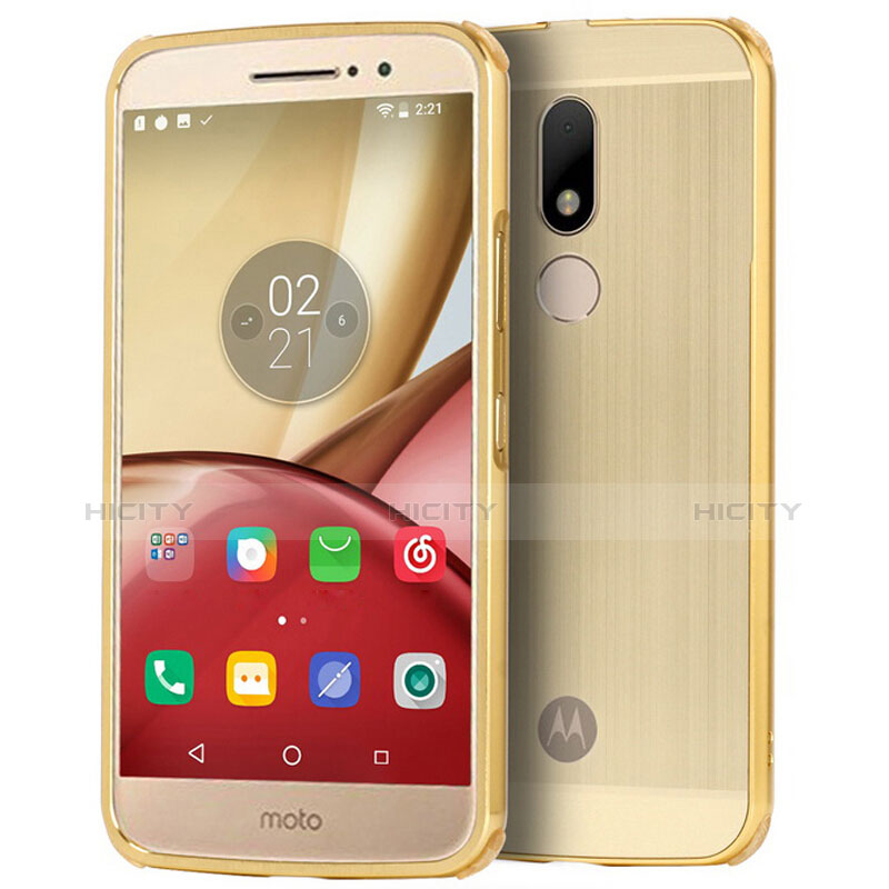 Custodia Lusso Alluminio per Motorola Moto M XT1662 Oro