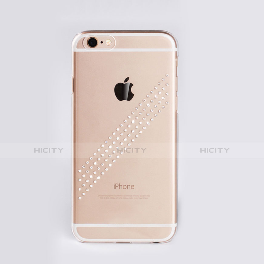 Custodia Lusso Diamante Strass Gioielli per Apple iPhone 6 Bianco