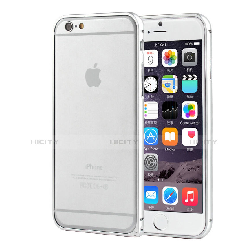 Custodia Lusso Laterale Alluminio per Apple iPhone 6 Plus Argento