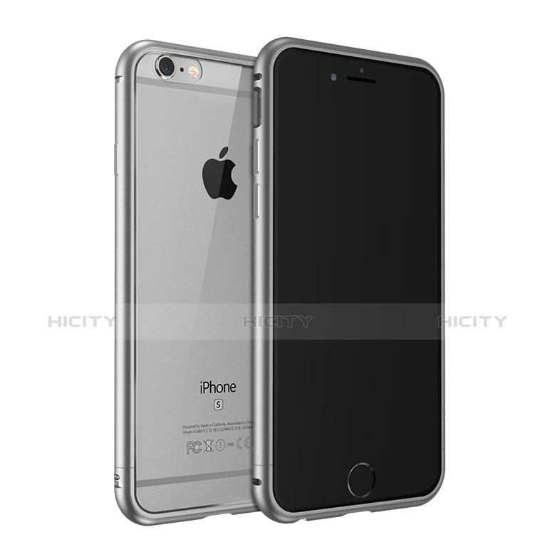 Custodia Lusso Laterale Alluminio per Apple iPhone 6S Plus Grigio