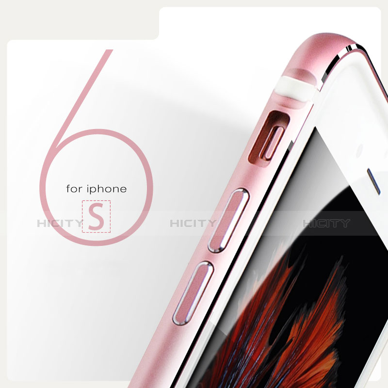 Custodia Lusso Laterale Alluminio per Apple iPhone 6S Rosa