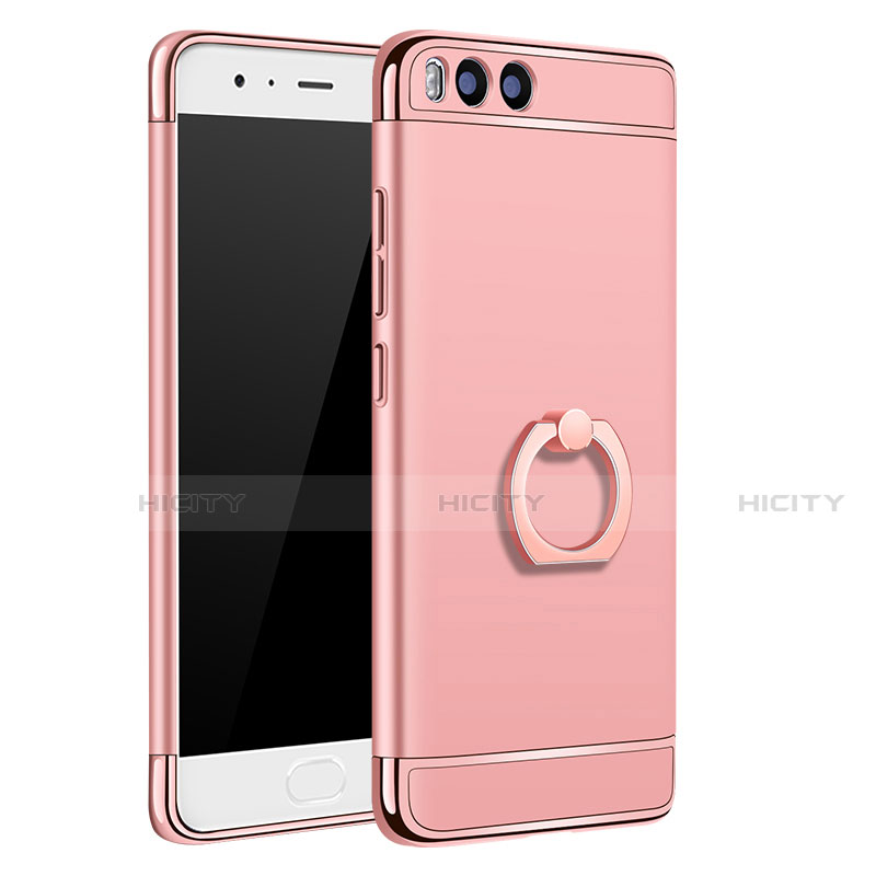 Custodia Lusso Metallo Laterale e Plastica con Anello Supporto A02 per Xiaomi Mi 6 Oro Rosa