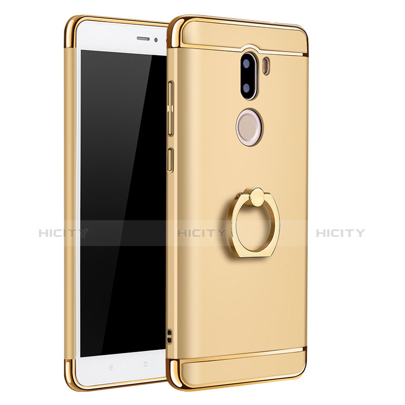 Custodia Lusso Metallo Laterale e Plastica con Anello Supporto per Xiaomi Mi 5S Plus Oro