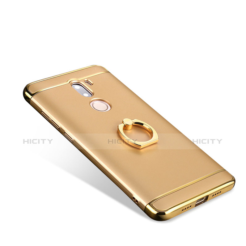 Custodia Lusso Metallo Laterale e Plastica con Anello Supporto per Xiaomi Mi 5S Plus Oro