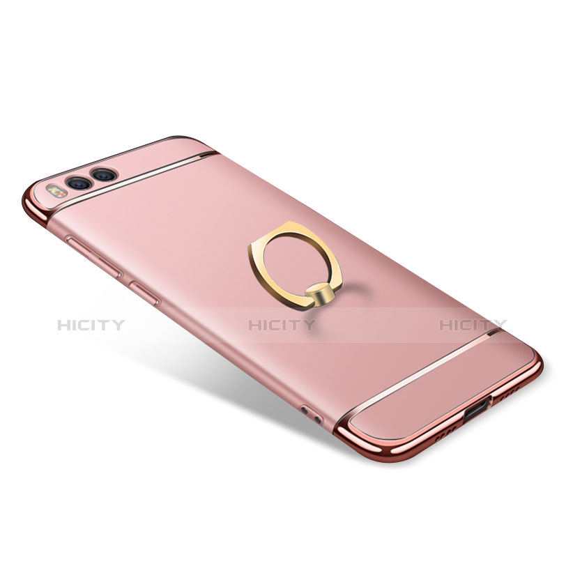 Custodia Lusso Metallo Laterale e Plastica con Anello Supporto per Xiaomi Mi 6 Oro Rosa