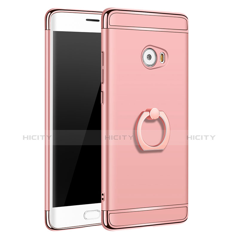 Custodia Lusso Metallo Laterale e Plastica con Anello Supporto per Xiaomi Mi Note 2 Special Edition Oro Rosa