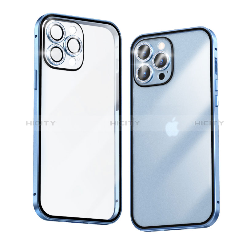 Custodia Lusso Metallo Laterale e Plastica Cover Bling-Bling LF1 per Apple iPhone 13 Pro