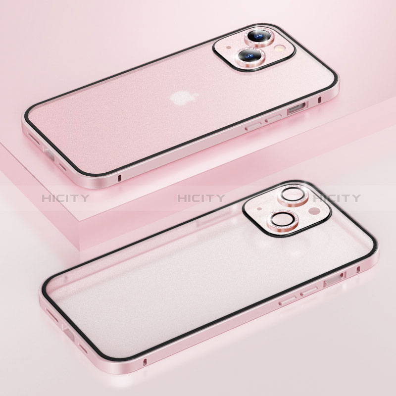 Custodia Lusso Metallo Laterale e Plastica Cover Bling-Bling LF1 per Apple iPhone 14