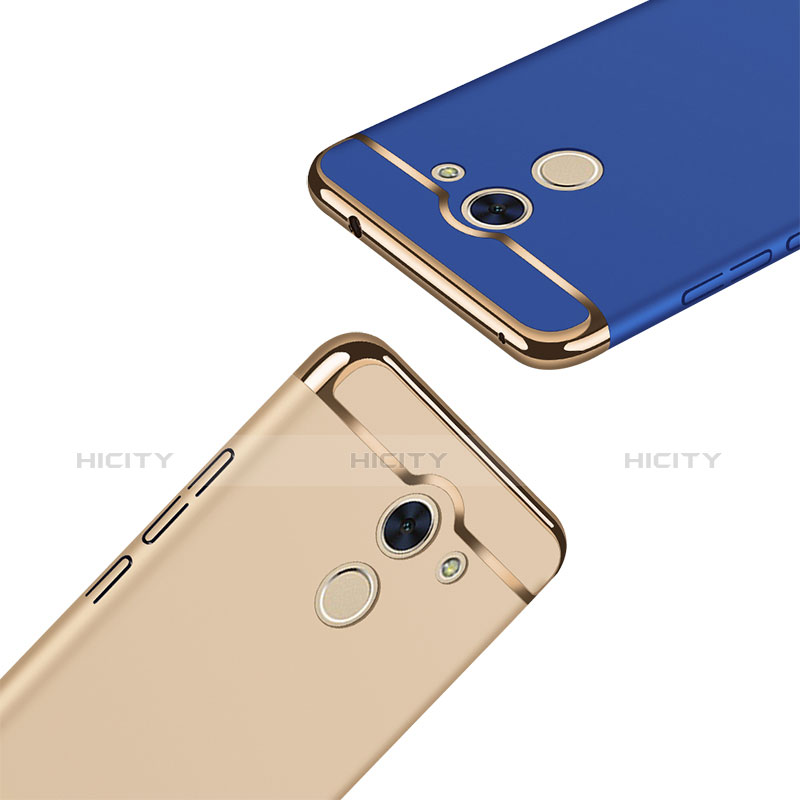 Custodia Lusso Metallo Laterale e Plastica Cover con Anello Supporto A01 per Huawei Enjoy 7 Plus