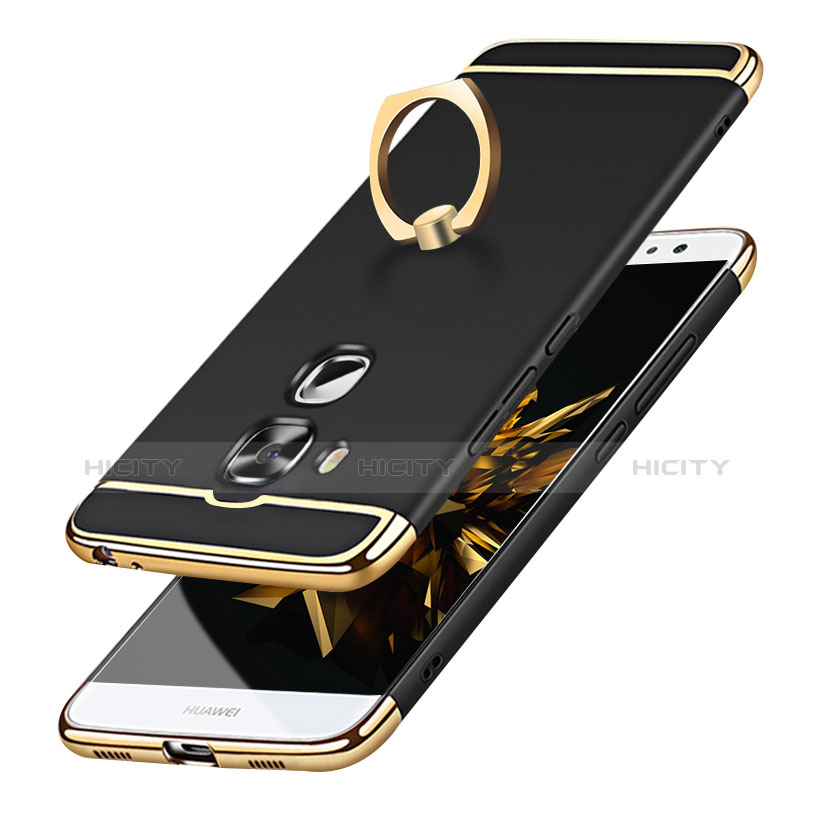 Custodia Lusso Metallo Laterale e Plastica Cover con Anello Supporto A01 per Huawei G9 Plus