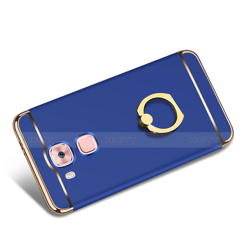 Custodia Lusso Metallo Laterale e Plastica Cover con Anello Supporto A01 per Huawei G9 Plus