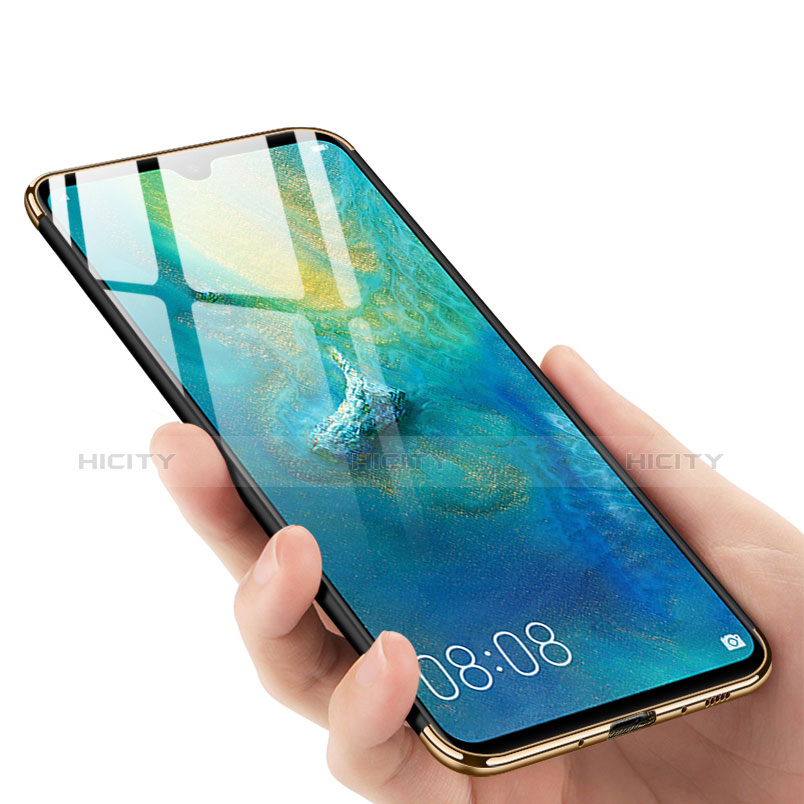 Custodia Lusso Metallo Laterale e Plastica Cover con Anello Supporto A01 per Huawei Mate 20