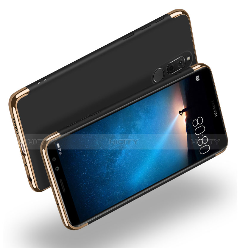 Custodia Lusso Metallo Laterale e Plastica Cover con Anello Supporto A01 per Huawei Nova 2i