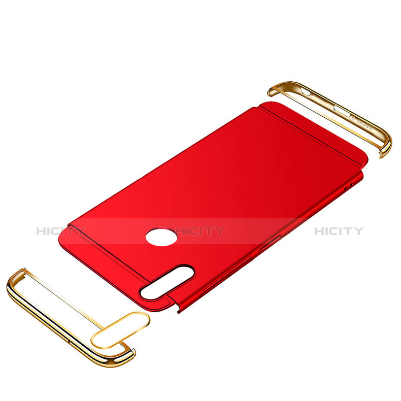 Custodia Lusso Metallo Laterale e Plastica Cover con Anello Supporto A01 per Huawei Nova 3i