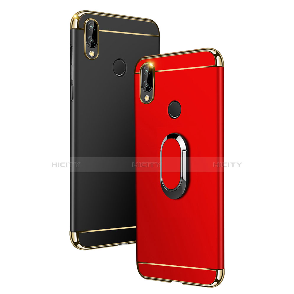 Custodia Lusso Metallo Laterale e Plastica Cover con Anello Supporto A01 per Huawei Nova 3i