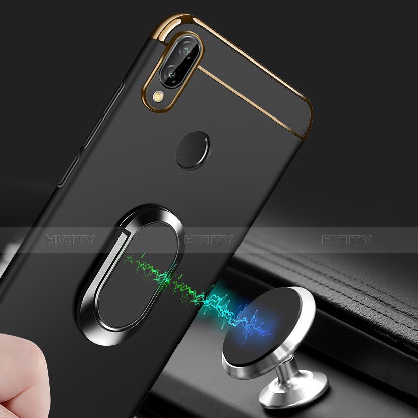 Custodia Lusso Metallo Laterale e Plastica Cover con Anello Supporto A01 per Huawei Nova 3i