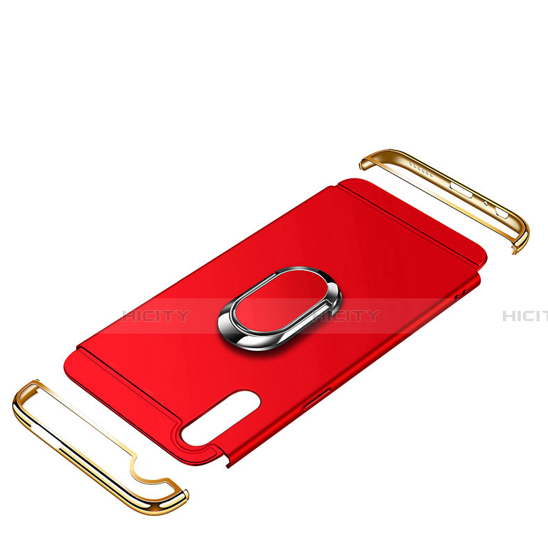 Custodia Lusso Metallo Laterale e Plastica Cover con Anello Supporto A01 per Huawei P Smart Z (2019)