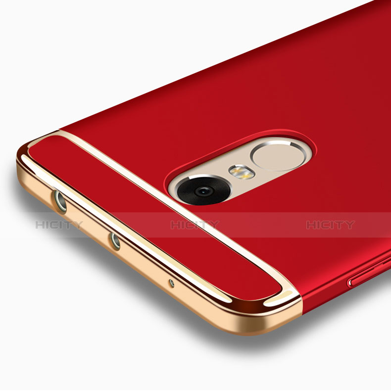 Custodia Lusso Metallo Laterale e Plastica Cover con Anello Supporto A01 per Xiaomi Redmi Note 4X High Edition