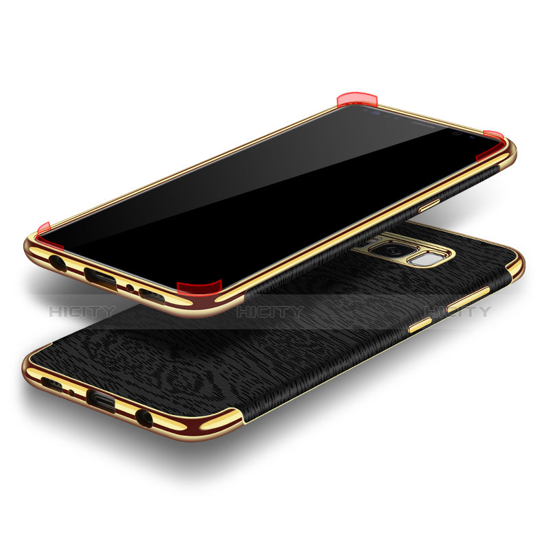 Custodia Lusso Metallo Laterale e Plastica Cover con Anello Supporto A02 per Samsung Galaxy S8 Plus