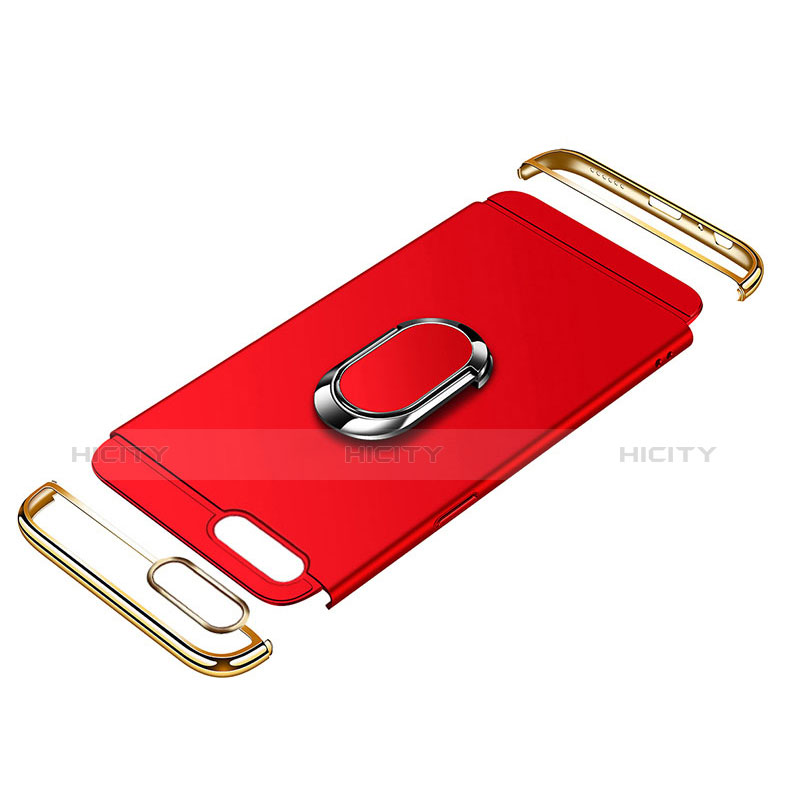 Custodia Lusso Metallo Laterale e Plastica Cover con Anello Supporto e Cordoncino per Huawei Honor V10