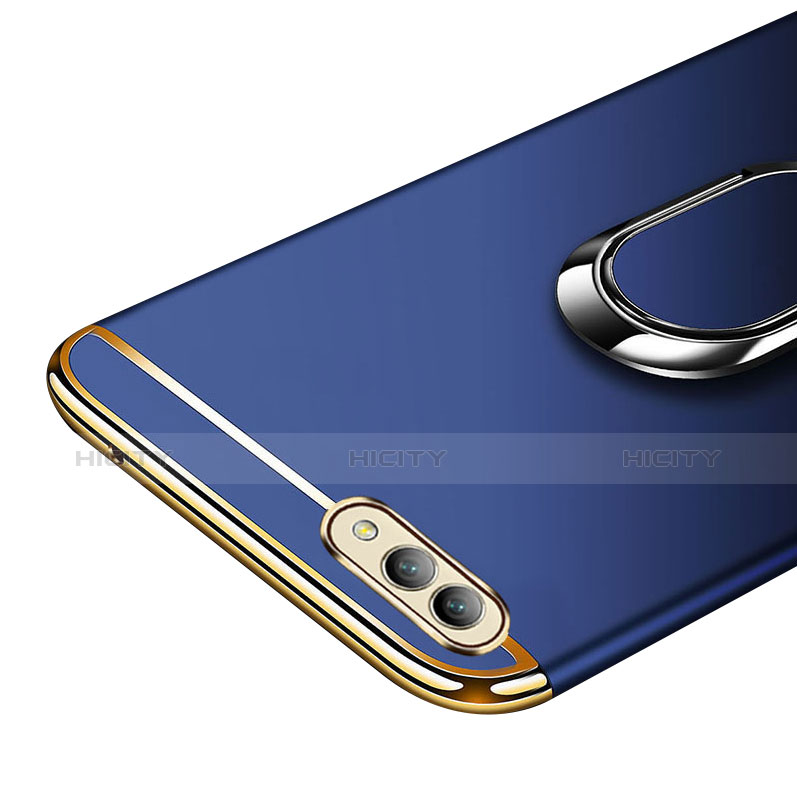 Custodia Lusso Metallo Laterale e Plastica Cover con Anello Supporto e Cordoncino per Huawei Honor View 10