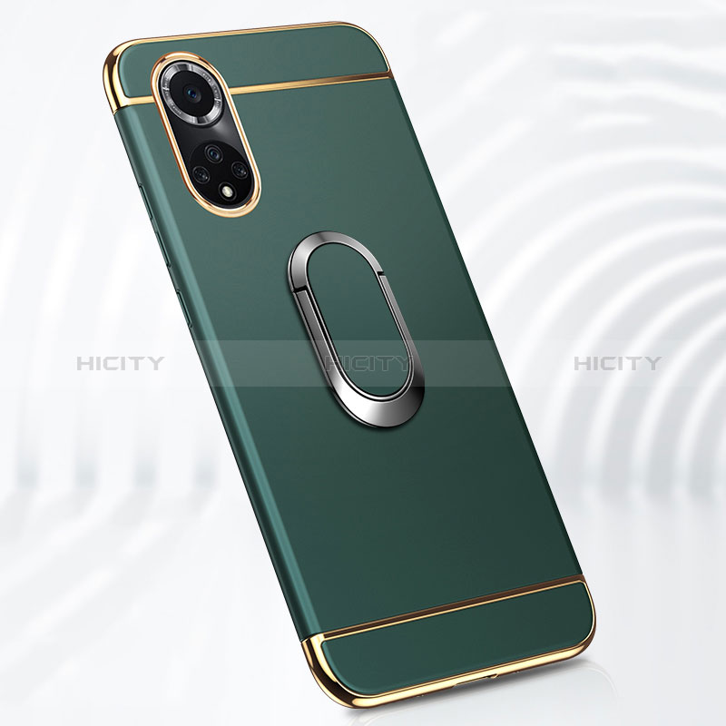 Custodia Lusso Metallo Laterale e Plastica Cover con Anello Supporto per Huawei Honor 50 Pro 5G