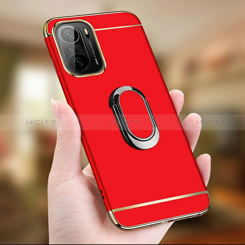 Custodia Lusso Metallo Laterale e Plastica Cover con Anello Supporto per Xiaomi Mi 11X 5G