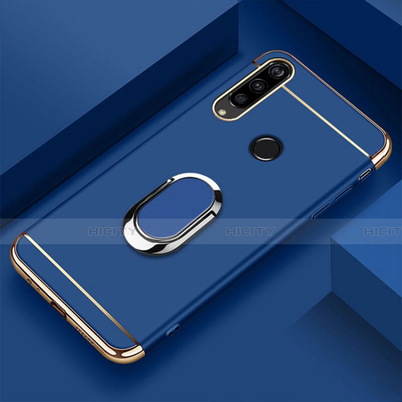 Custodia Lusso Metallo Laterale e Plastica Cover con Anello Supporto T01 per Huawei Honor 20E