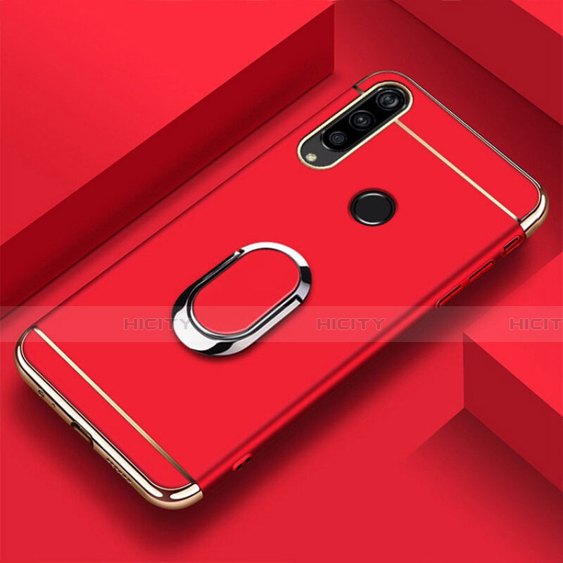 Custodia Lusso Metallo Laterale e Plastica Cover con Anello Supporto T01 per Huawei Honor 20E