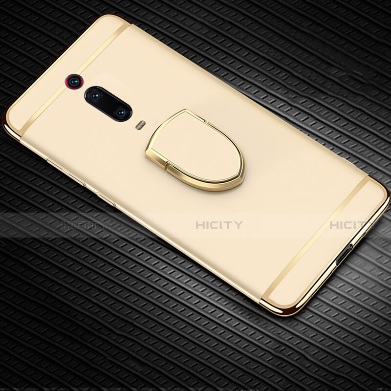 Custodia Lusso Metallo Laterale e Plastica Cover con Anello Supporto T01 per Xiaomi Redmi K20