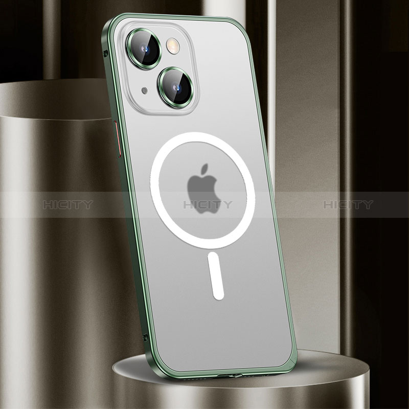 Custodia Lusso Metallo Laterale e Plastica Cover con Mag-Safe Magnetic JL2 per Apple iPhone 13