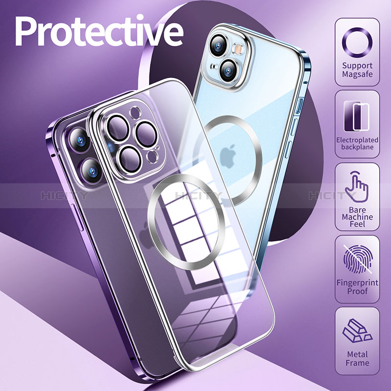 Custodia Lusso Metallo Laterale e Plastica Cover con Mag-Safe Magnetic LF3 per Apple iPhone 16 Pro