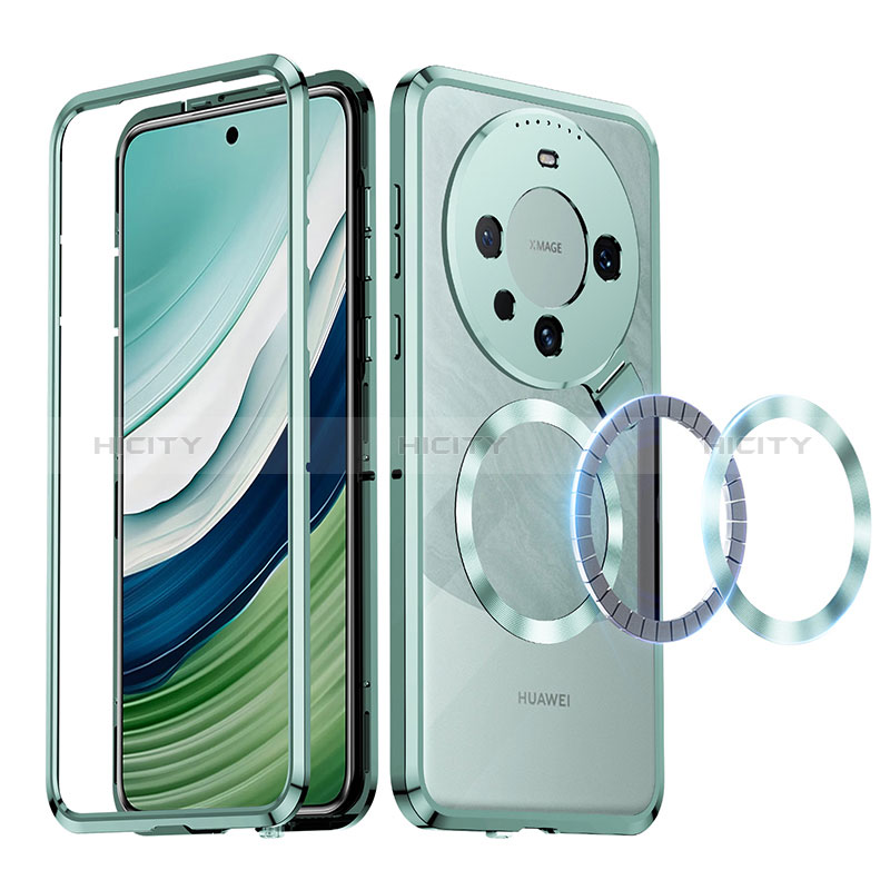 Custodia Lusso Metallo Laterale e Plastica Cover con Mag-Safe Magnetic LK2 per Huawei Mate 60