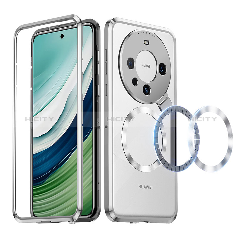 Custodia Lusso Metallo Laterale e Plastica Cover con Mag-Safe Magnetic LK2 per Huawei Mate 60