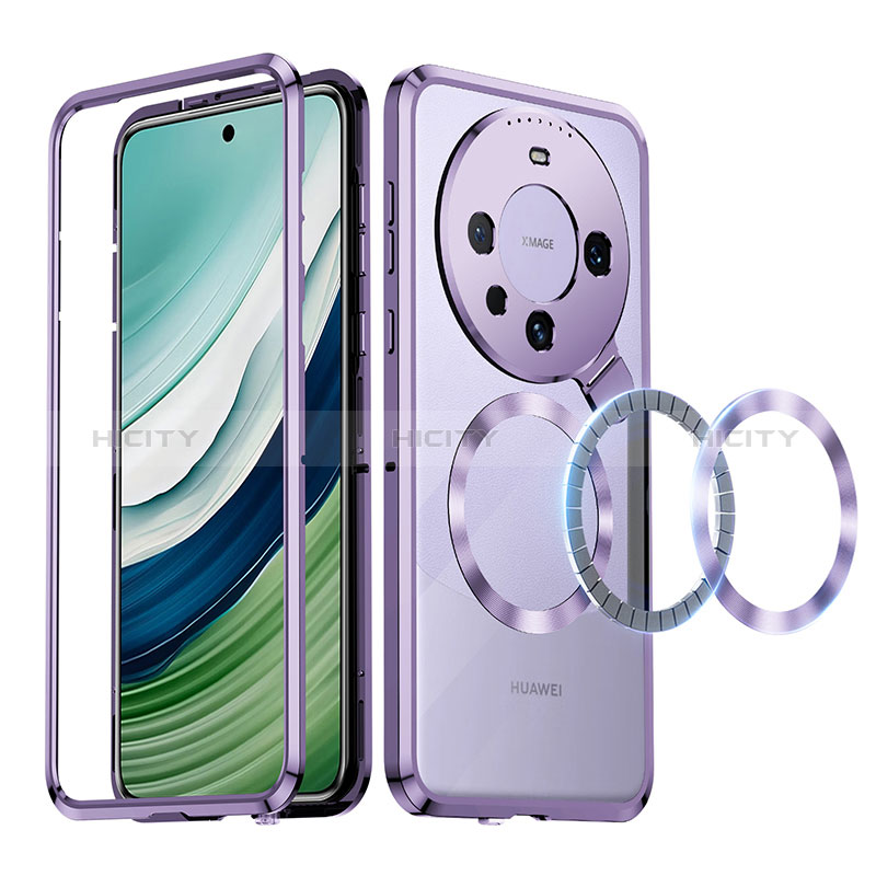 Custodia Lusso Metallo Laterale e Plastica Cover con Mag-Safe Magnetic LK2 per Huawei Mate 60