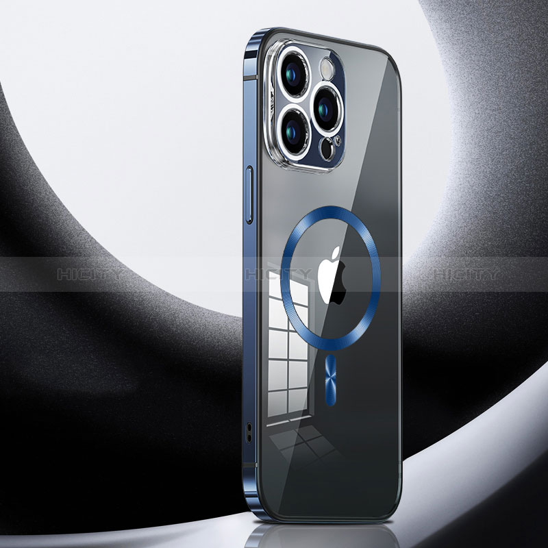 Custodia Lusso Metallo Laterale e Plastica Cover con Mag-Safe Magnetic LK3 per Apple iPhone 15 Pro